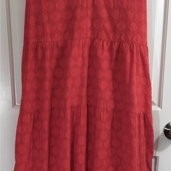 Loft corall maxi dress with gold thread detail - Picture 3 of 3